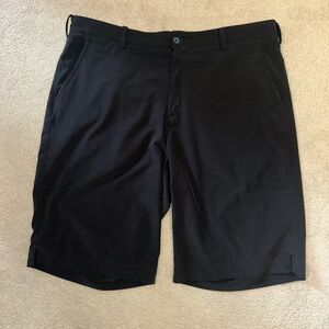 Nike Golf Chino Shorts Mens‎ Size 36 Black Dri Fit Pockets Flat Front Athleisure